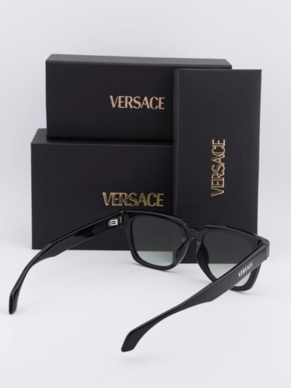 Versace VE4510U GB1/8E Unisex Square Sunglasses – Black / Green